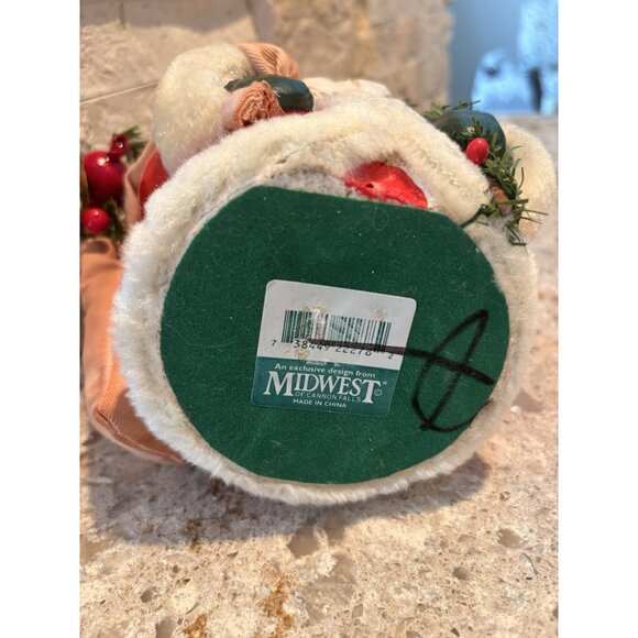 Vintage Santa Claus Figurine Christmas Midwest of Cannon Falls Carved Fur  10” - Picture 4 of 6